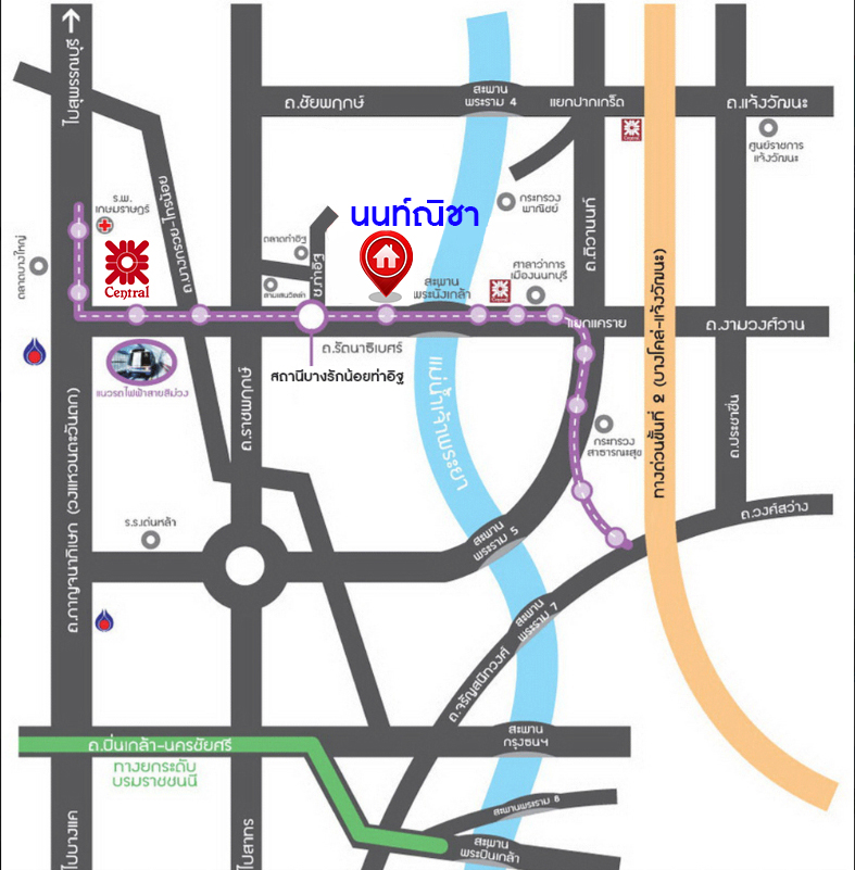 บ้านมือสองตกแต่งใหม่ โครงการ นนท์ณิชา พระนั่งเกล้า เนื้อที่กว้าง 67.5 ตร.ว. ฟังก์ชัน 3 ห้องนอน 3 ห้องน้ำ 1 ห้องอเนกประสงค์ 2 จอดรถ บนทำเลศักยภาพ ติดถนนรัตนาธิเบศร์ เชื่อมต่อถนนชัยพฤกษ์ ใกล้รถไฟฟ้าสายสีม่วง "สถานีไทรม้า" และจุดขึ้นทางด่วน "งามวงศ์วาน"